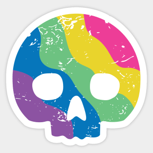 Skull Dot Rainbow Sticker